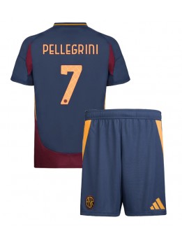 Billige AS Roma Lorenzo Pellegrini #7 Tredjedraktsett Barn 2024-25 Kortermet (+ Korte bukser)